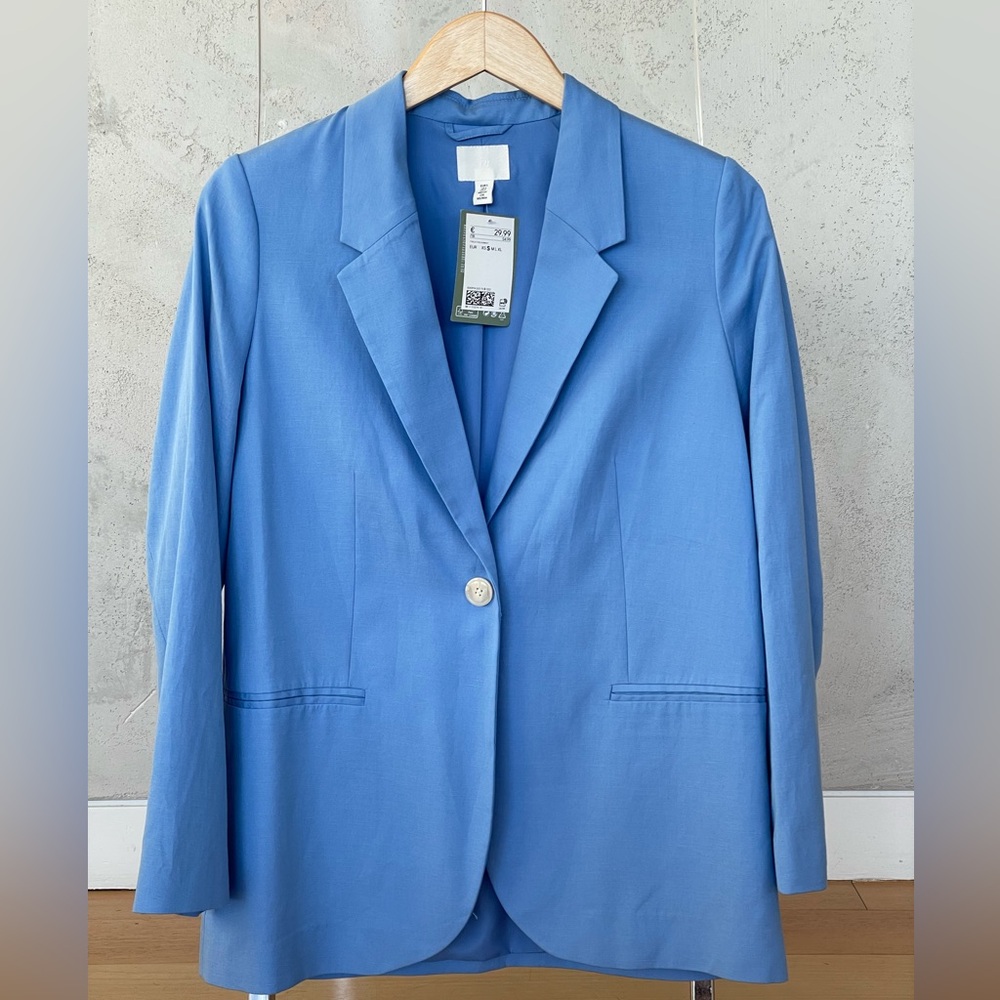 H&M Light Blue Blazer - Brand New with Tags